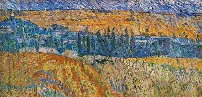 Vincent Van Gogh Landscape at Auvers in the Rain